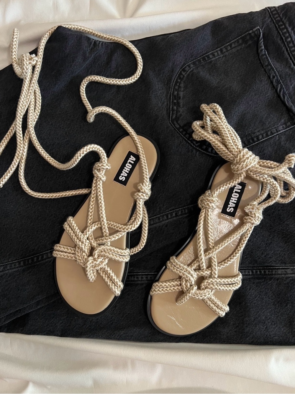 NWB ALOHAS Tory Tie Up Sandals 🩴 - Picture 2 of 5